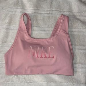 Pink Nike sports bra, size small